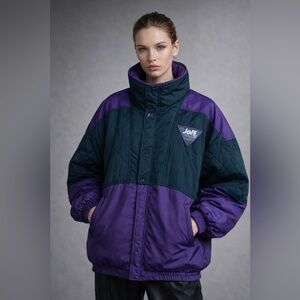 Vintage JOFF Performance 90s Windbreaker Jacket โ Teal & Purple